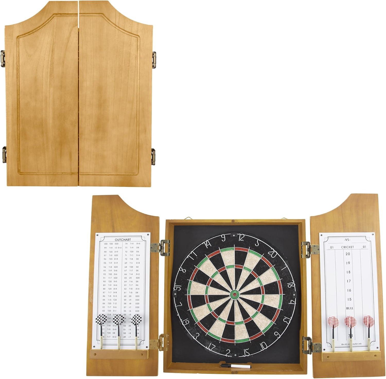 Trademark Games Bristle Dartboard And Cabinet Set (Darts Included)