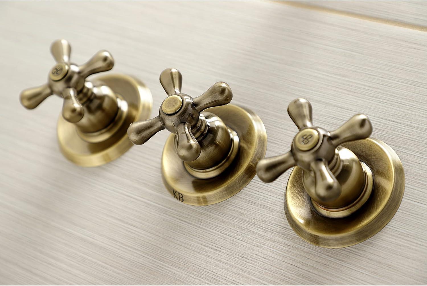 Kingston Brass Victorian Triple-Handle Tub and Shower Faucet