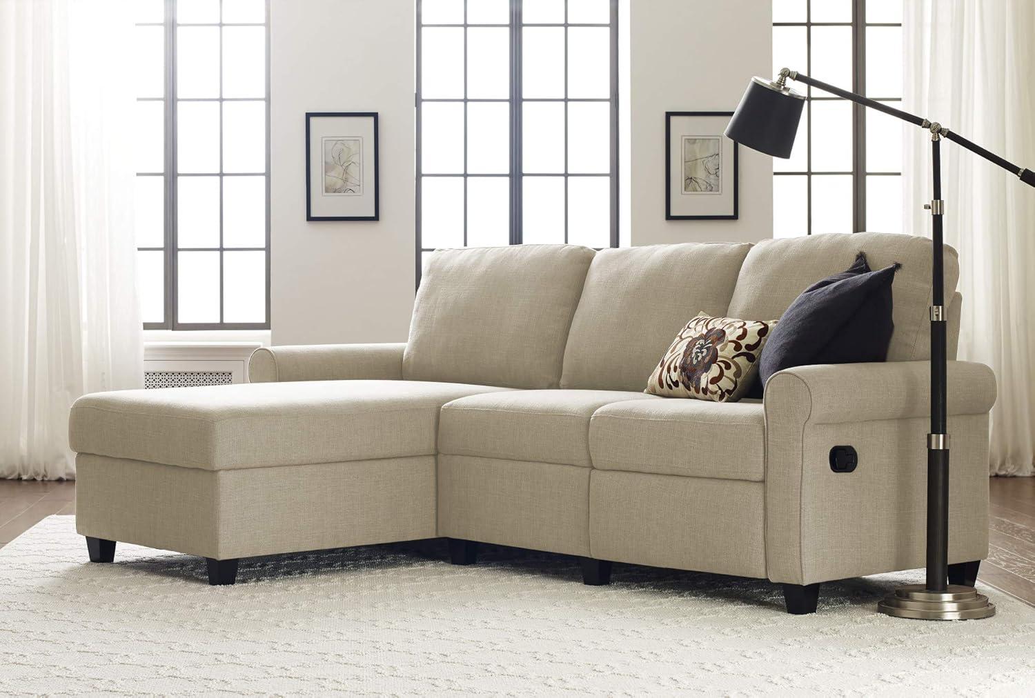 Serta Copenhagen Reclining Sectional Sofa with Storage Chaise