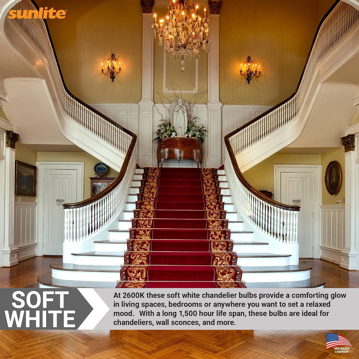 Soft White Frosted Decorative Incandescent Flame Tip Bulbs, 25W, 12 Pack