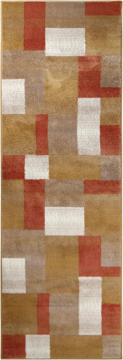 Superior Color Block Area Rug 5' x 8', Ginger