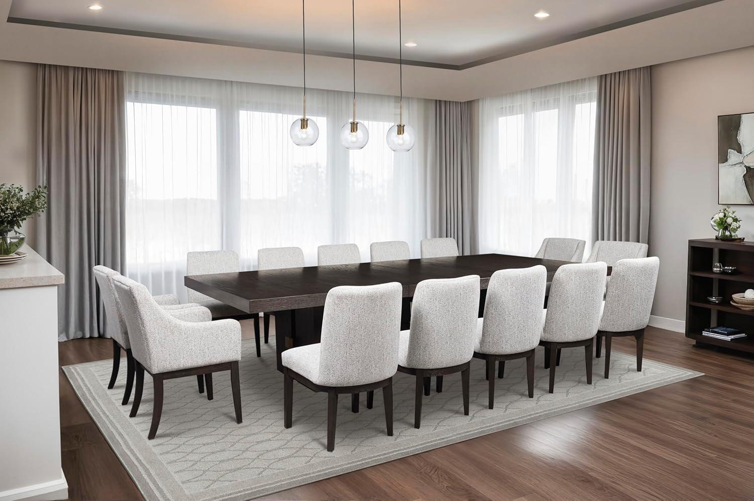 Signature Design by Ashley Burkhaus Traditional Upholstered Dining Chair, Set of 2, Dark Brown