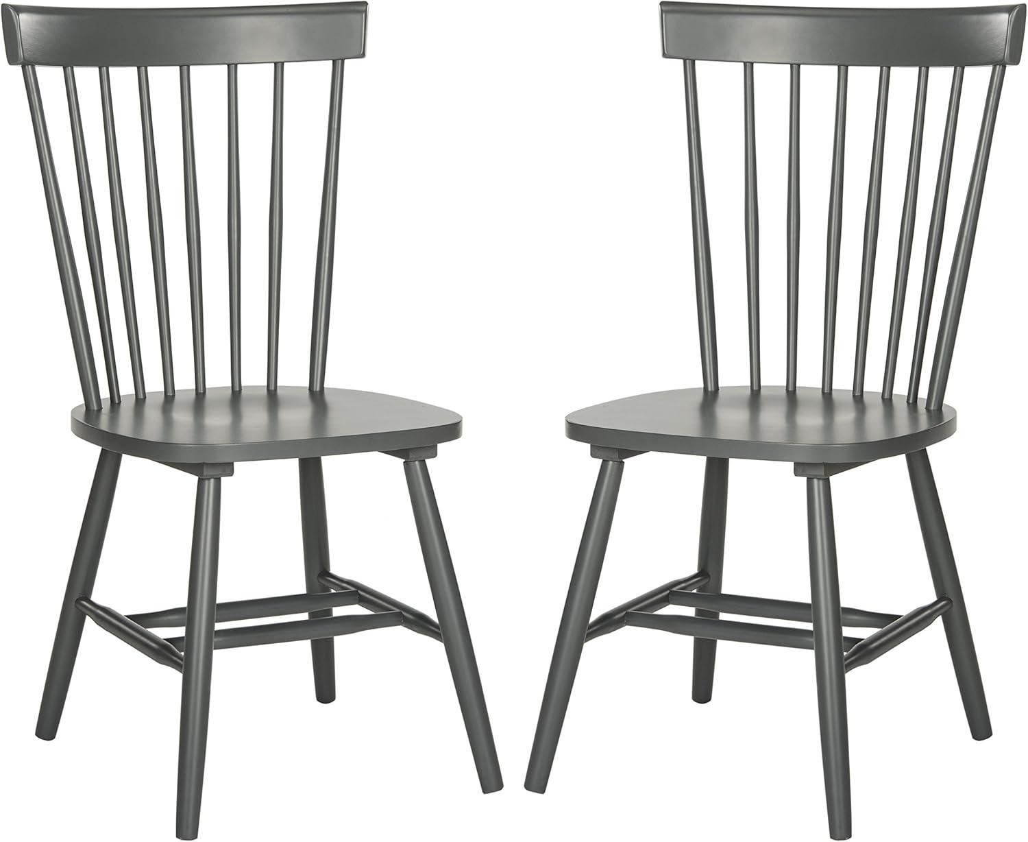Charcoal Grey Transitional Windsor Side Chair Set