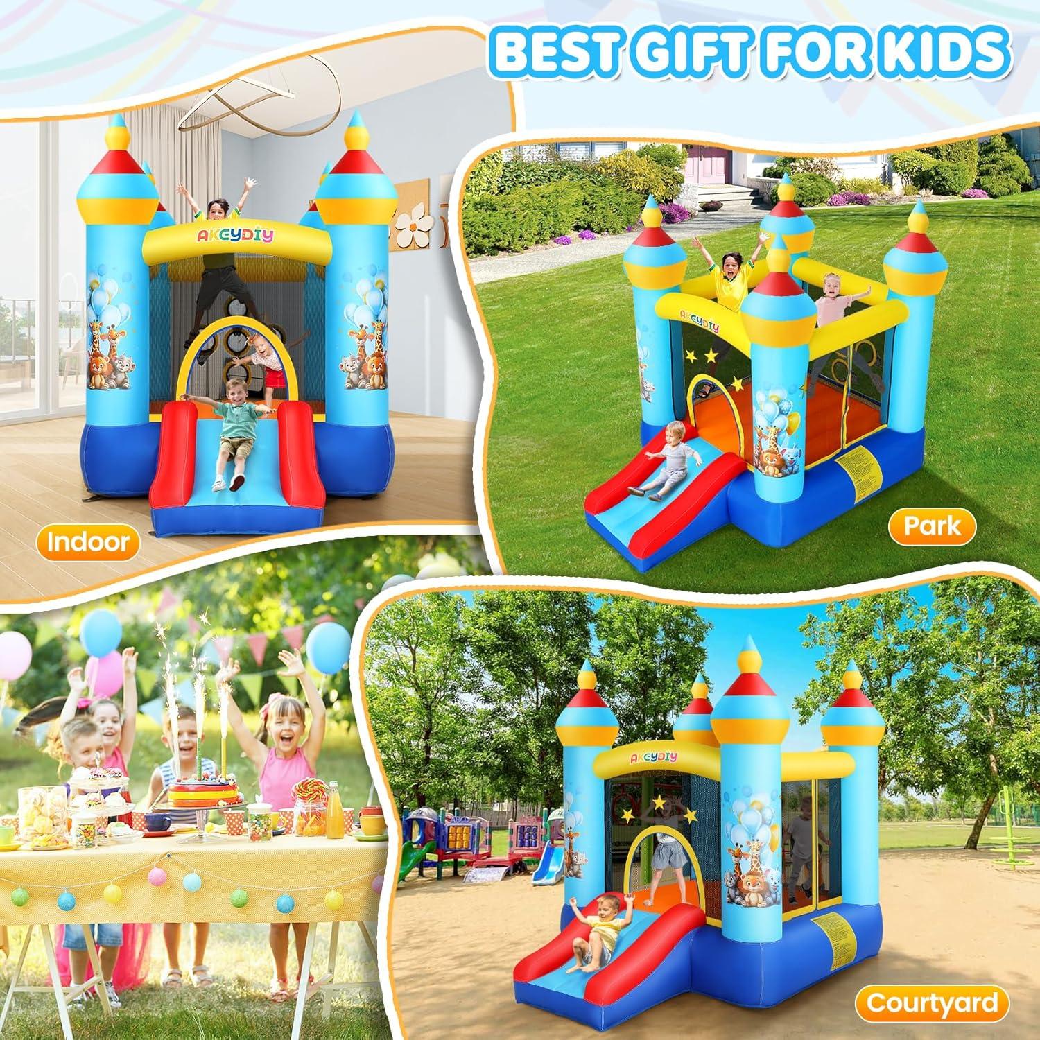 Colorful Inflatable Bouncy Castle with Slide and Games