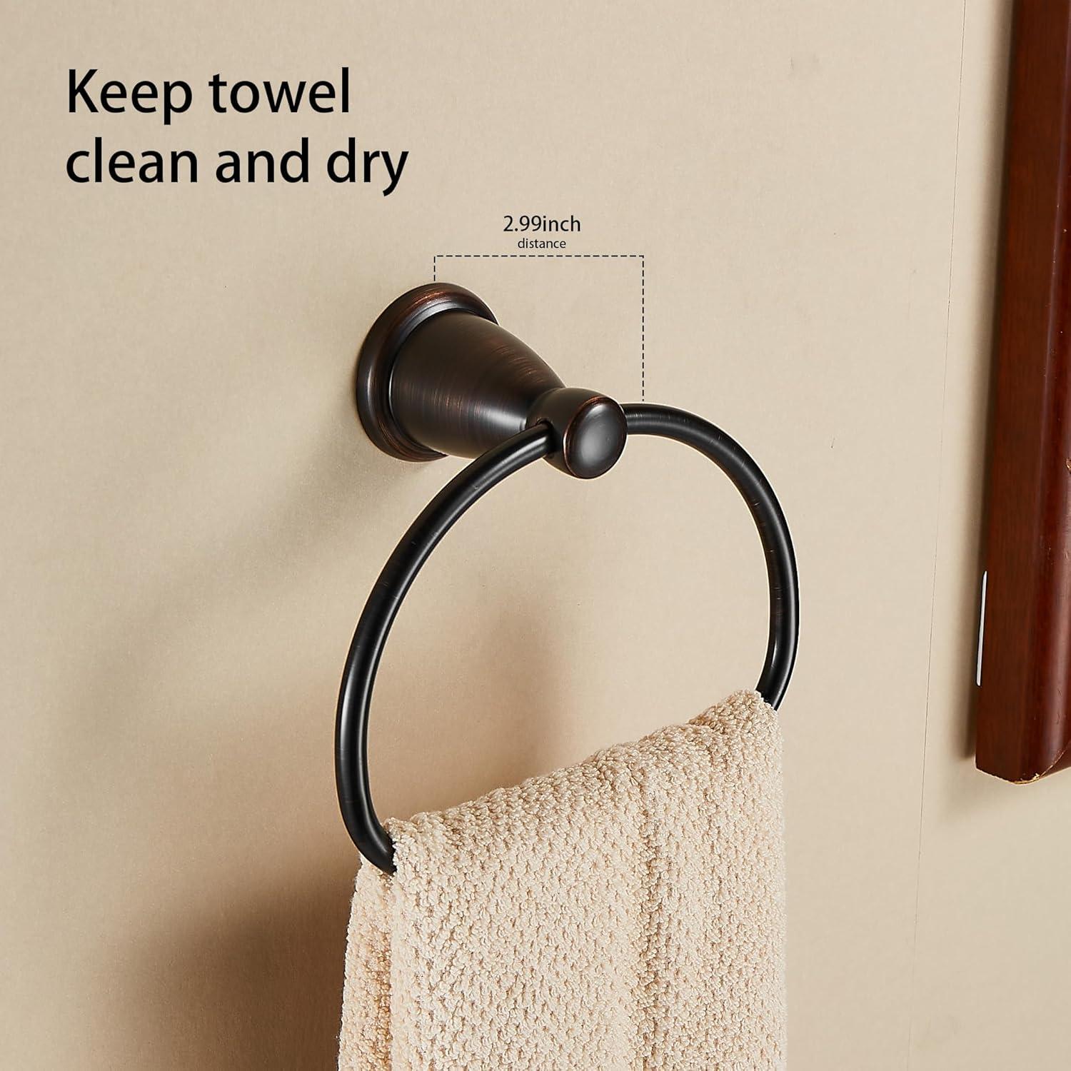 Oil Rubbed Bronze Stainless Steel Wall Mounted Towel Ring