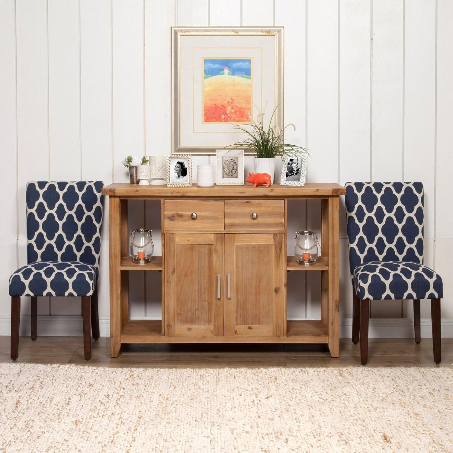 HomePop Parsons Dining Chairs (Set of 2), Quatrefoil