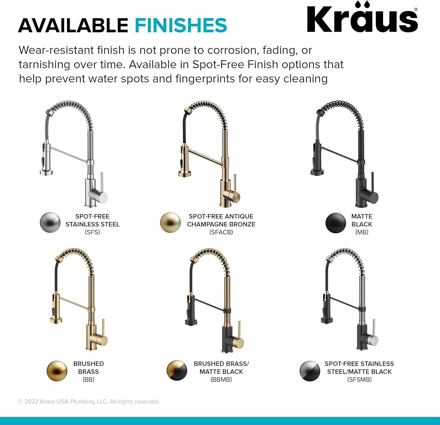 Kraus Bolden Touchless Sensor Commercial Style 2-Function Single Handle Pull-Down Kitchen Faucet