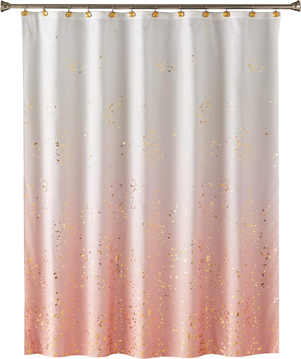 Splatter Shower Curtain Pink - Saturday Knight Ltd.: Polyester Bath Curtain, Machine Washable, Ombre Design