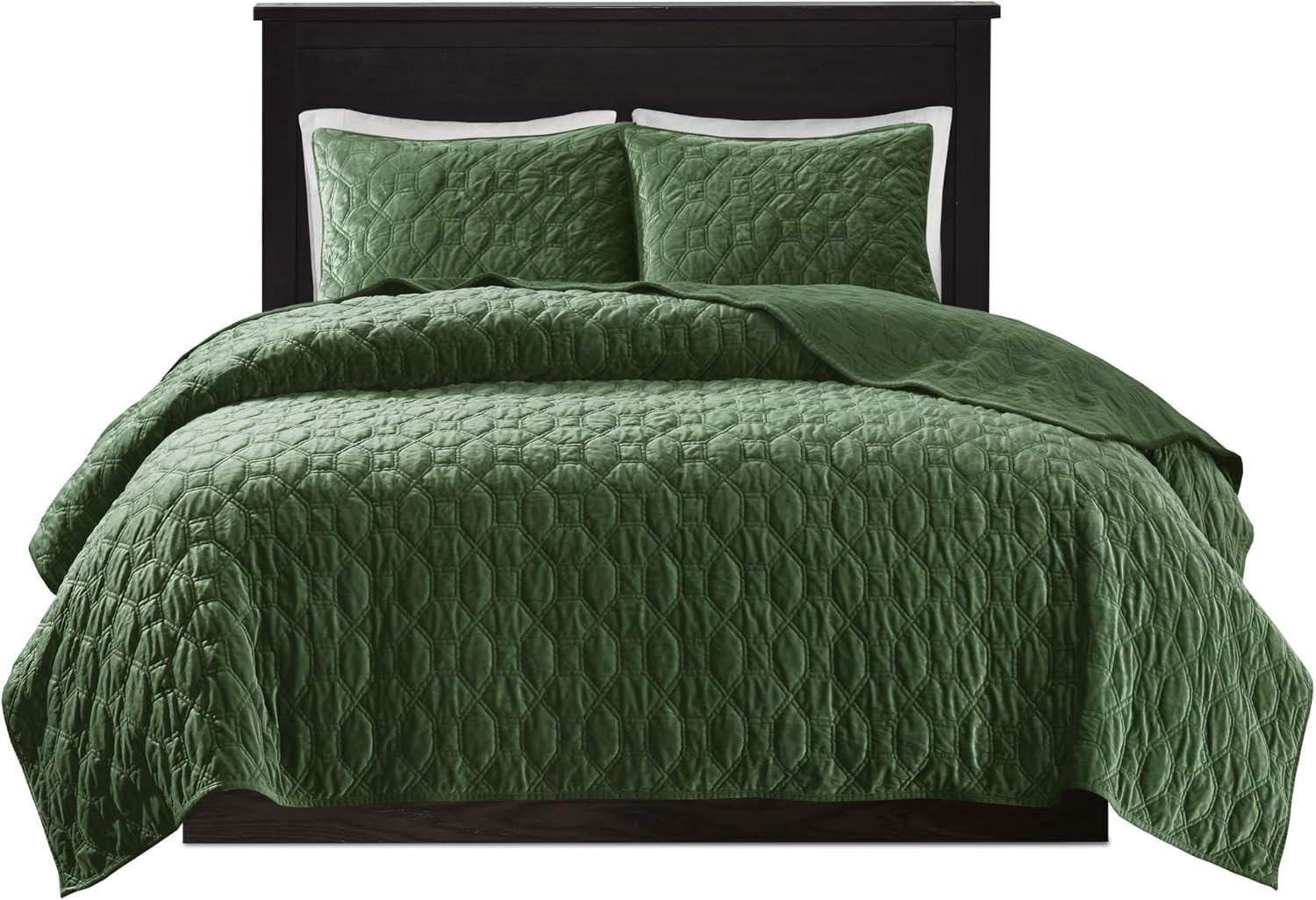 Madison Park Harper 3 Piece Velvet Quilt Set
