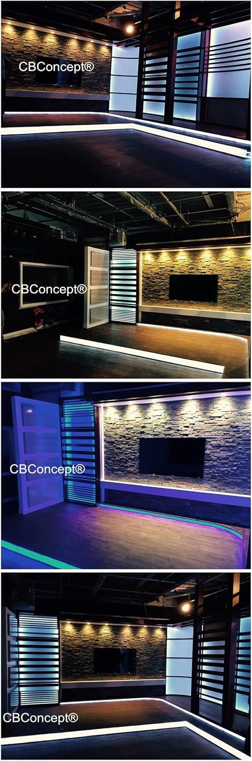 CBConcept UL Listed, 50 Feet, 5500 Lumen, 3000K Warm White, Dimmable, 110-120V AC Flexible Flat LED Strip Rope Light, 930 Units 3528 SMD LEDs, Indoor/Outdoor Use, Accessories Included, [Ready to use]