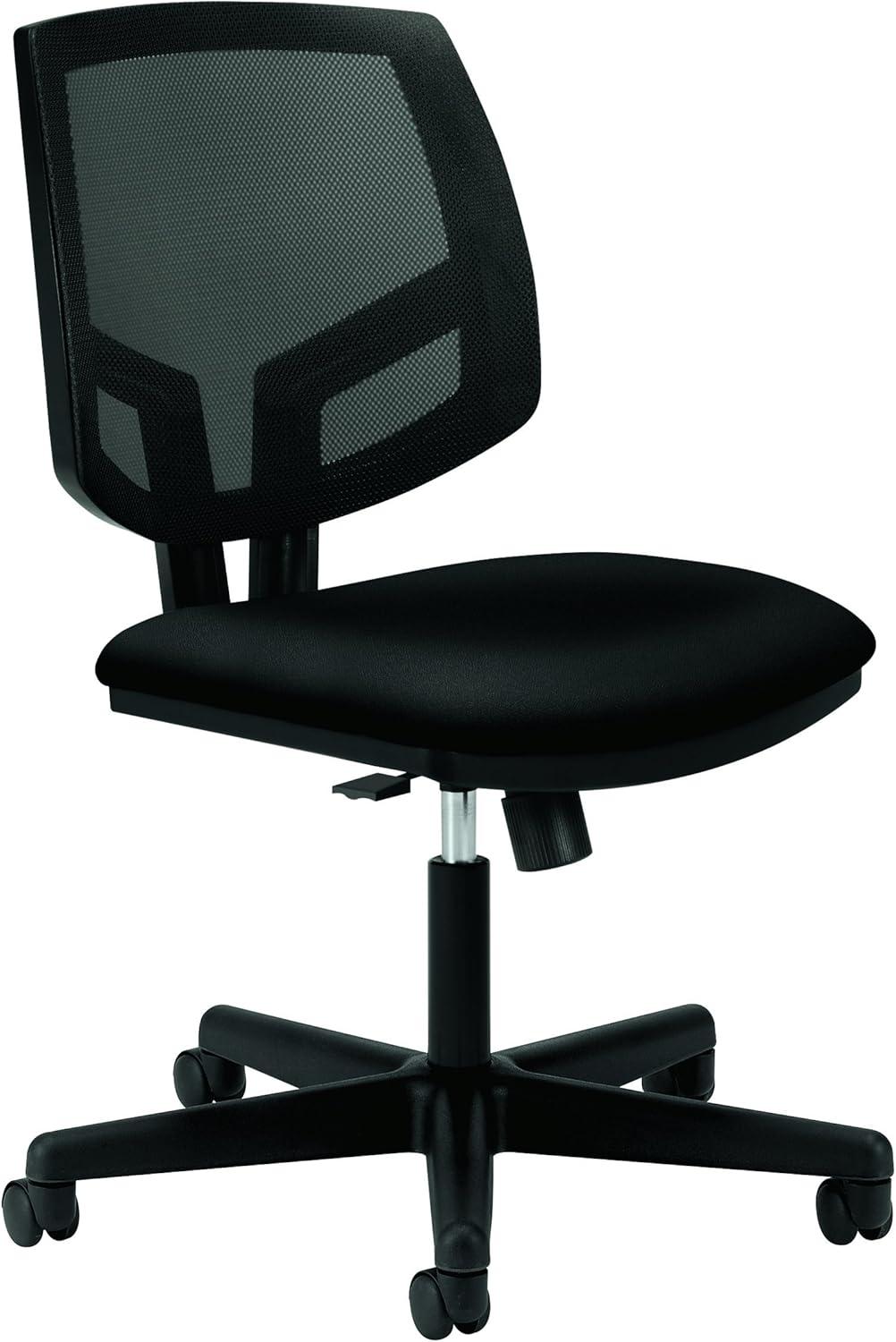 Black Mesh Adjustable Task Chair with Swivel and Tilt