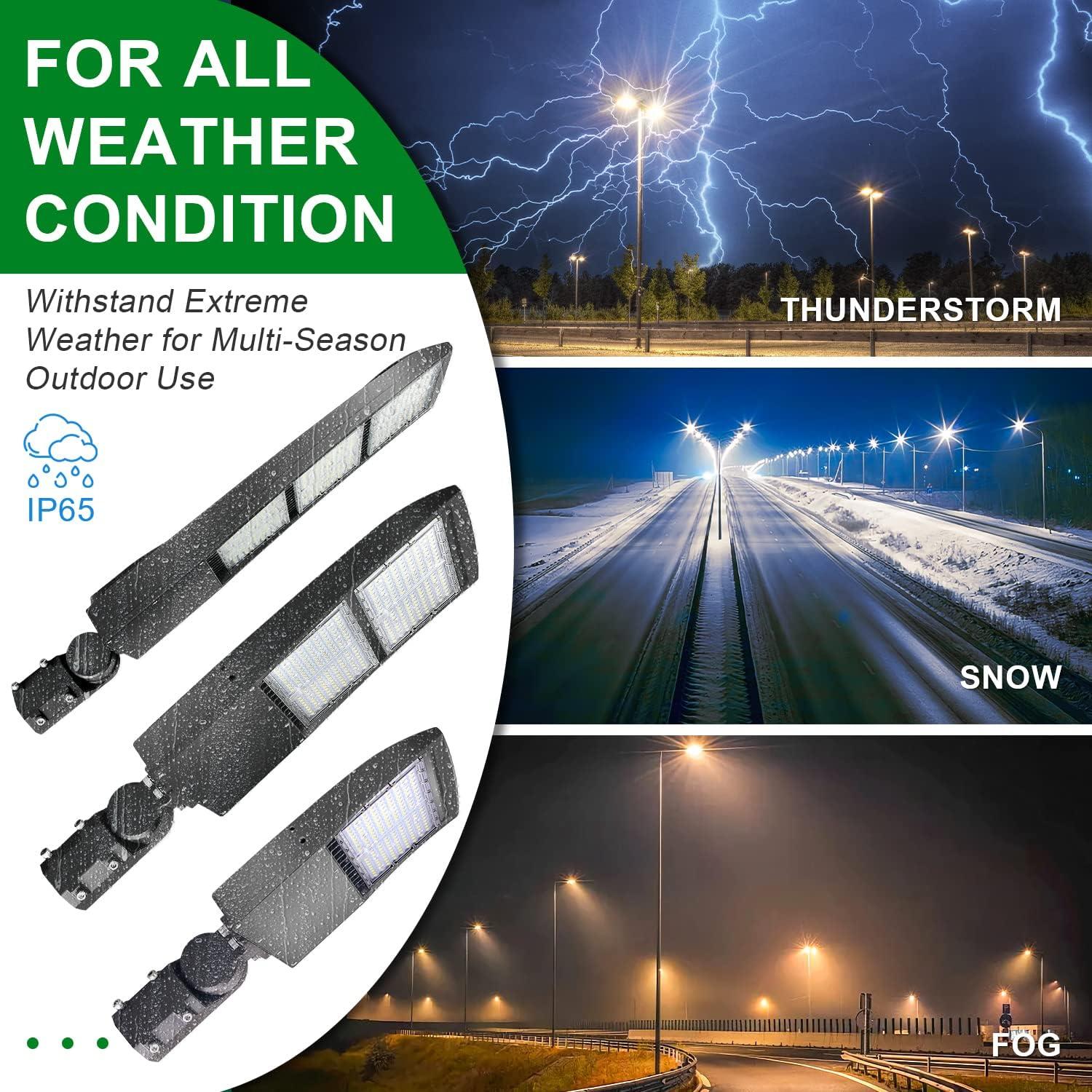 300W Black LED Outdoor Path Light with Slip Fitter Mount