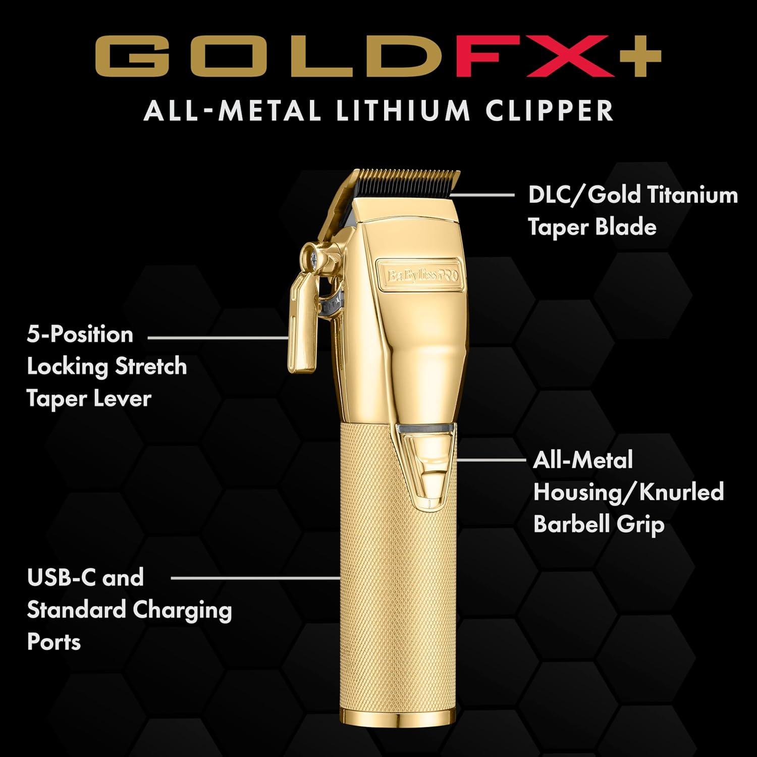 BaBylissPRO GOLDFX+ All-Metal Electric Shaver