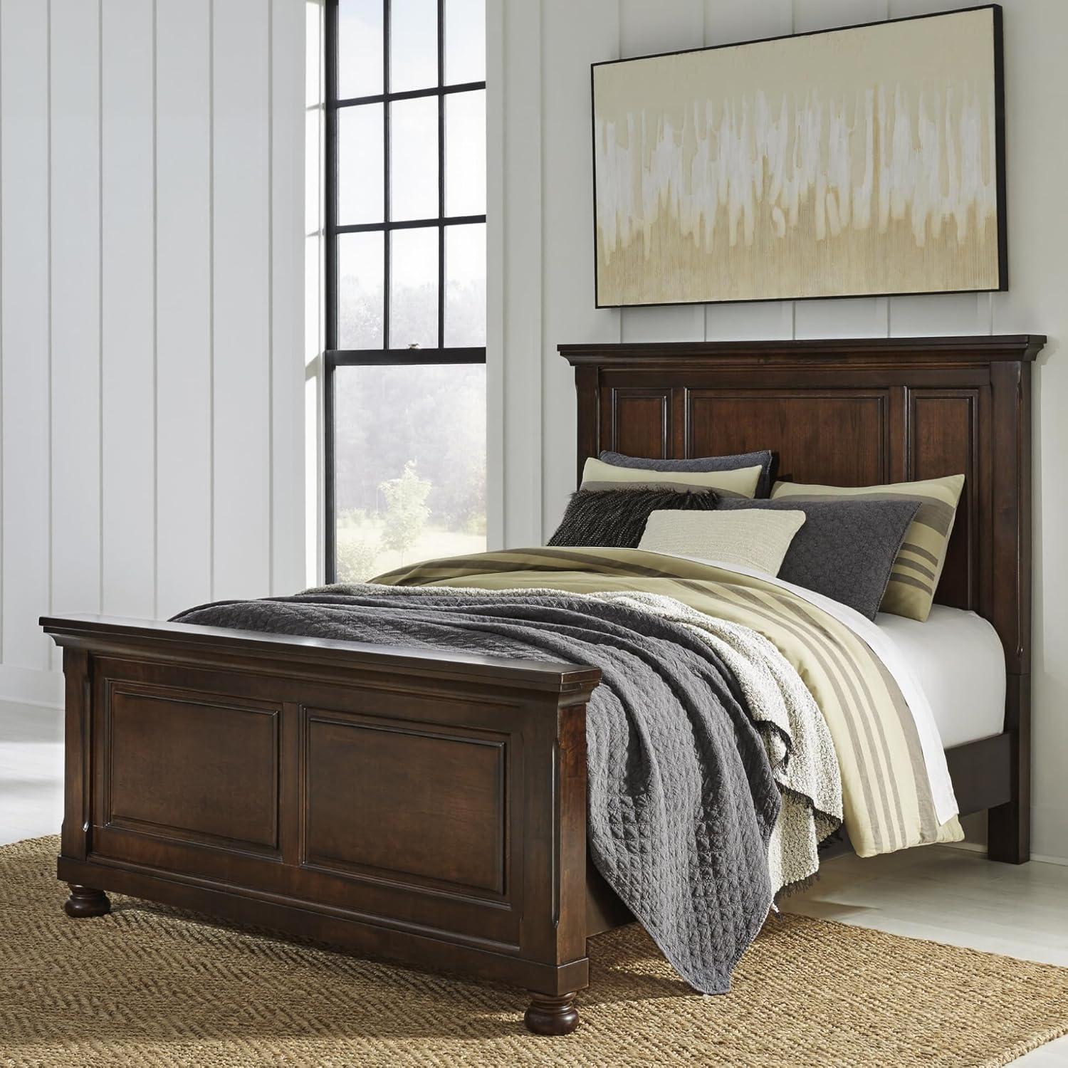 Signature Design by Ashley Flynnter Queen Panel Headboard in Medium Brown