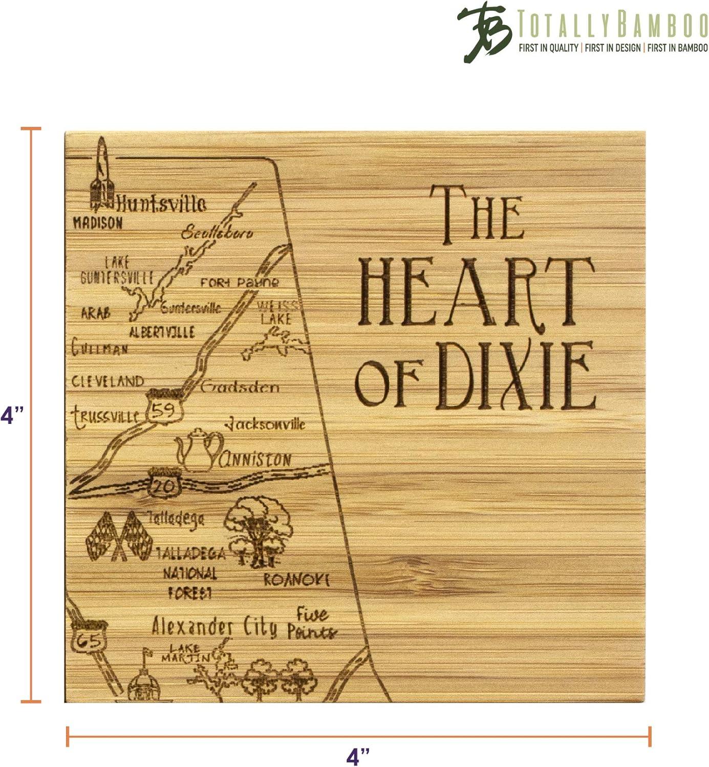 Georgia State Bamboo Puzzle Coaster Set with Case