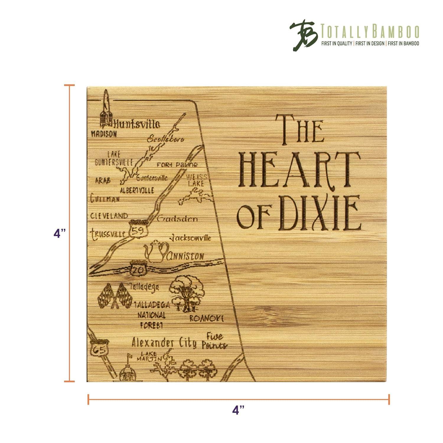 Georgia State Bamboo Puzzle Coaster Set with Case