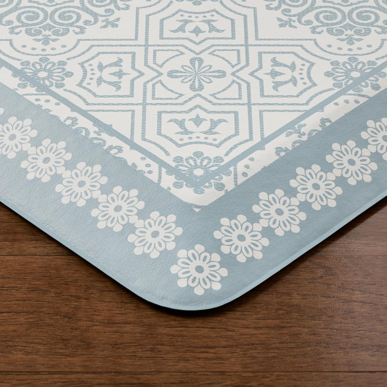Martha Stewart MARTHA STEWART Comfort Anti Fatigue Strie Medallion Kitchen Mat 19.6”x39”