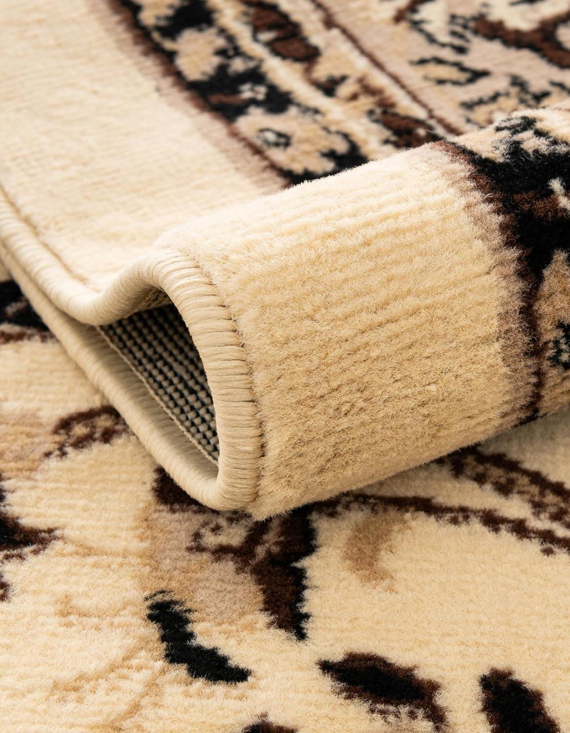 Unique Loom 6' 1 x 9' 0 Sialk Hill Washington Ivory Area Rug