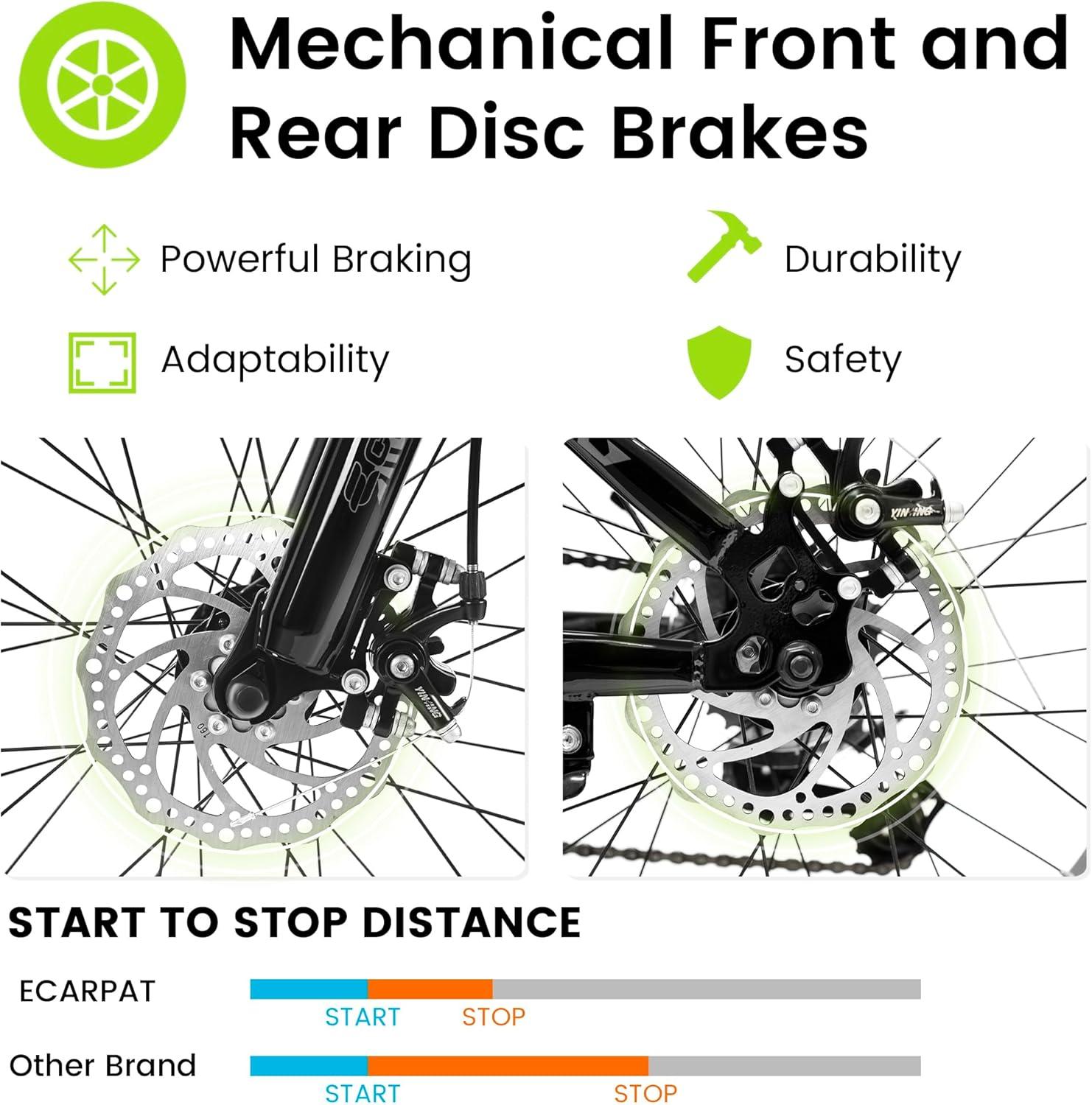 Mountain Bike 20 inch Wheels Fat Tire Bike,4" Wide Fat Tire Snow Mountain Bike ,7 Speed Teenager Children Kids' Bicycles