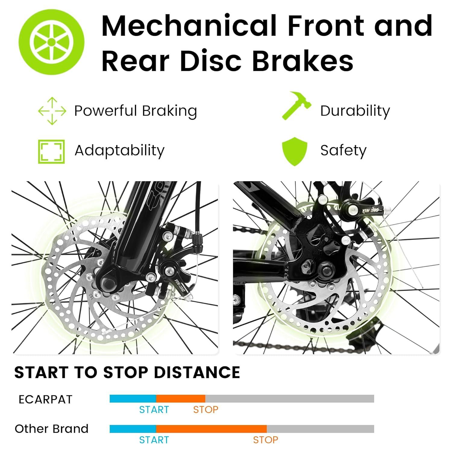 Mountain Bike 20 inch Wheels Fat Tire Bike,4" Wide Fat Tire Snow Mountain Bike ,7 Speed Teenager Children Kids' Bicycles
