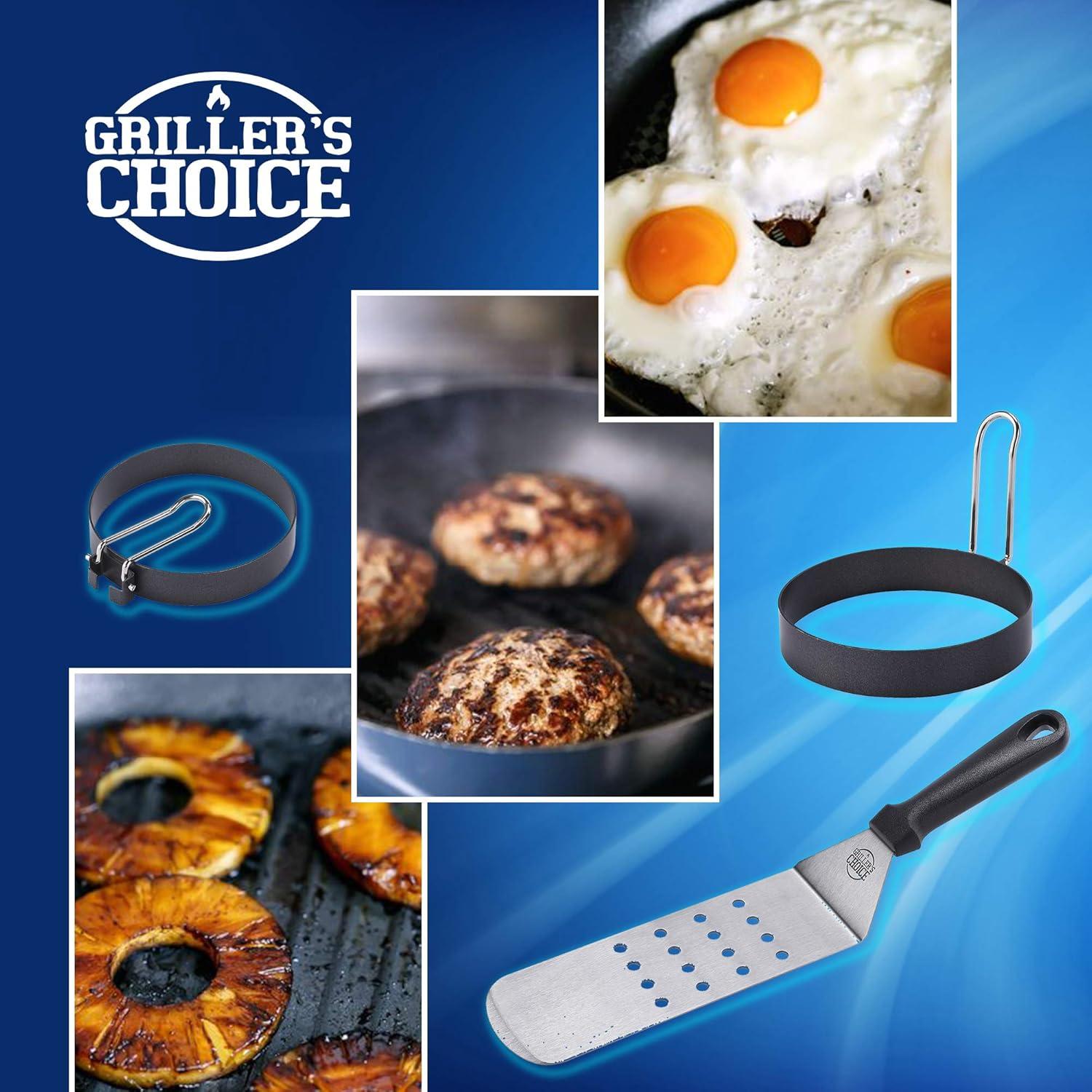 Grillers Choice Stainless Steel Dishwasher Safe Griddle Set