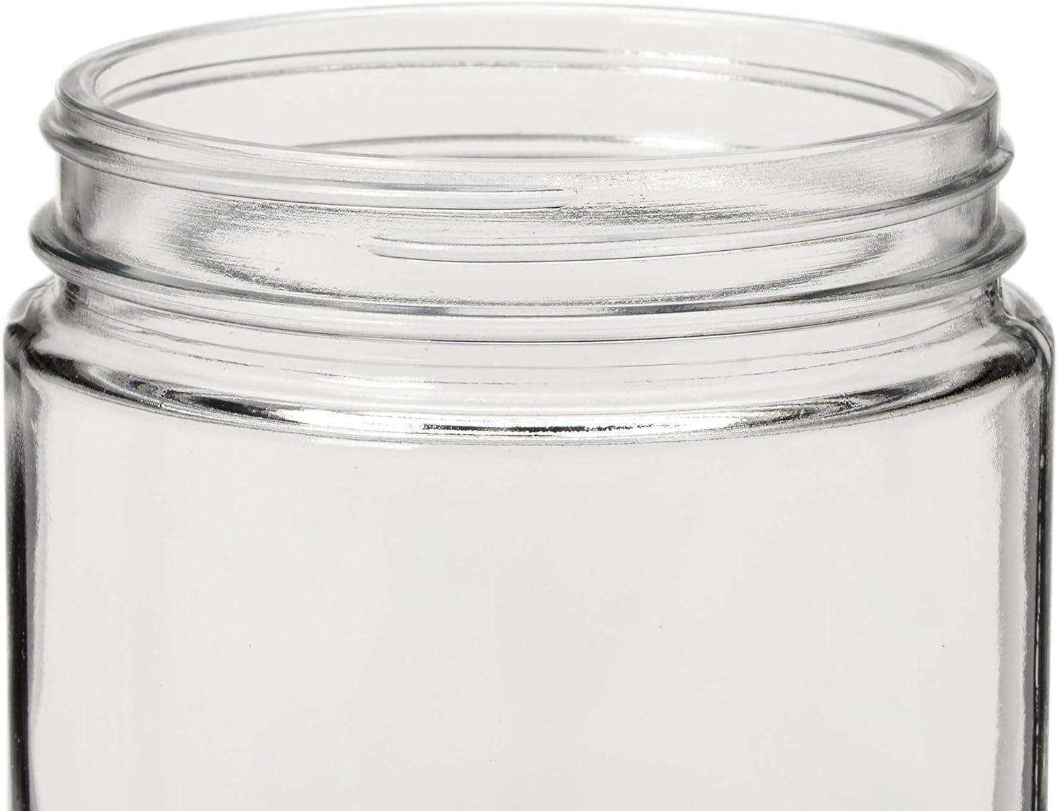 Silver Stackable Glass Jar Set with Polypropylene Lids, 3-Piece