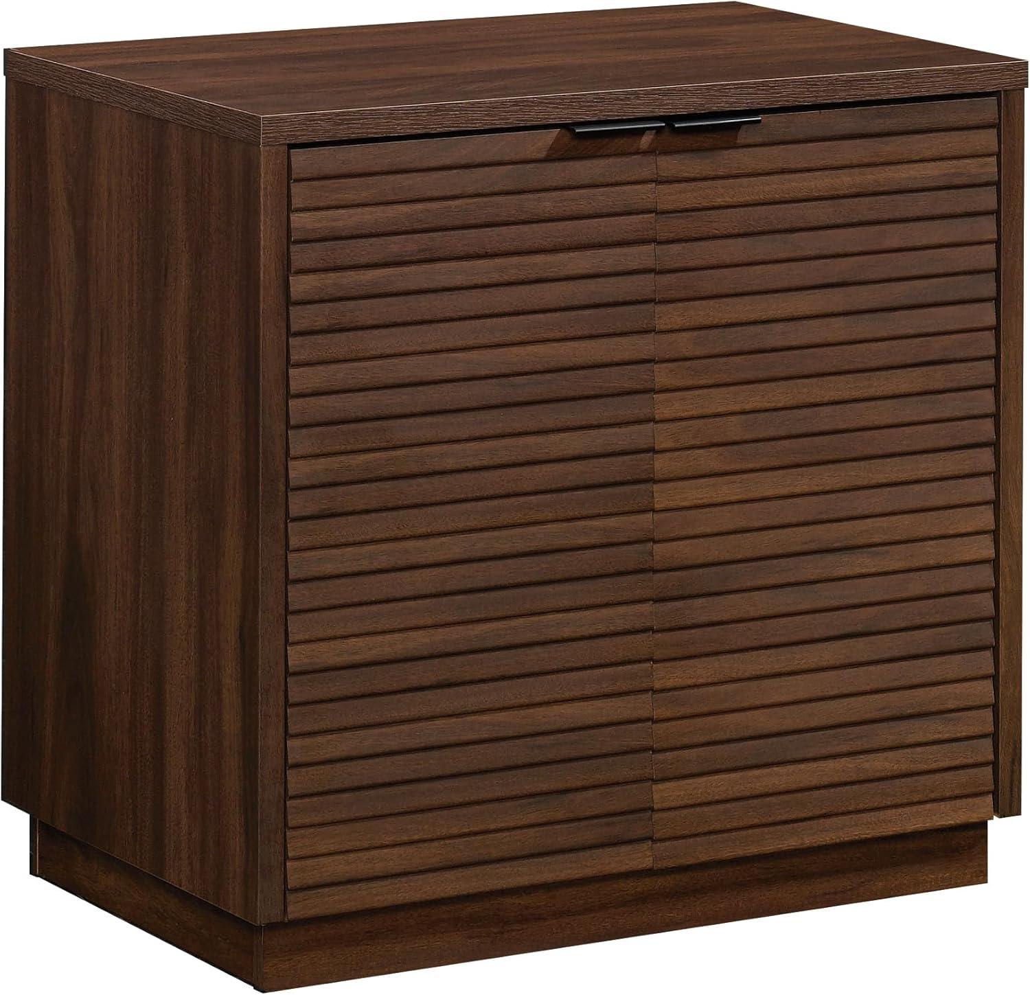 Spiced Mahogany 2-Door Office Storage Cabinet with Adjustable Shelves