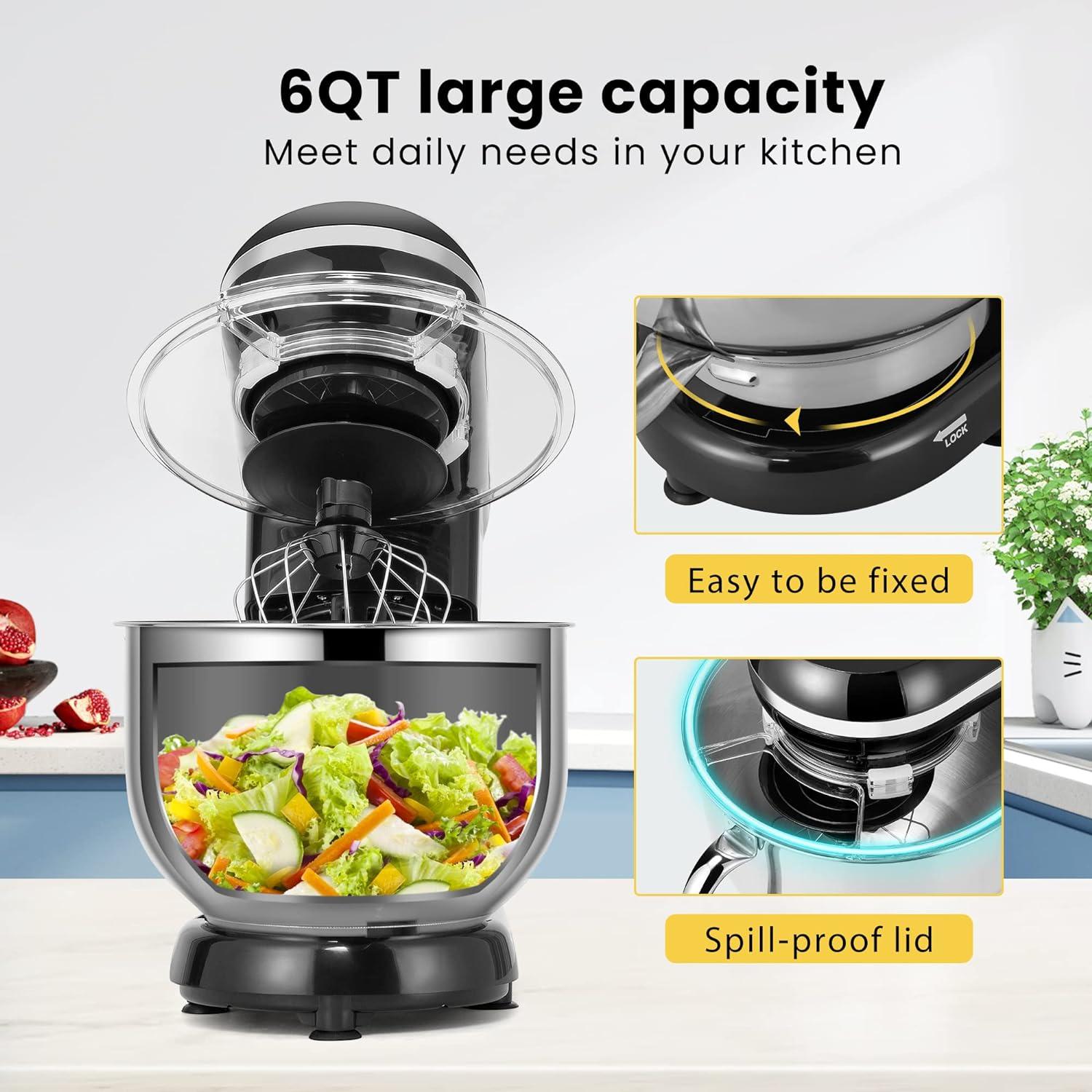 660W 10 Speed 6 Quart Tilt-Head Stand Mixer