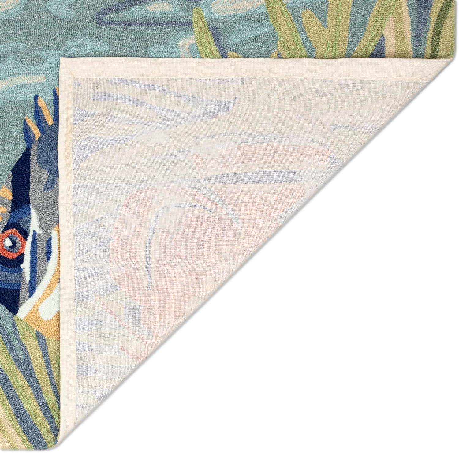 Liora Manne Ravella Tropical Fish Indoor/Outdoor Rug Ocean 8'3" x 11'6"
