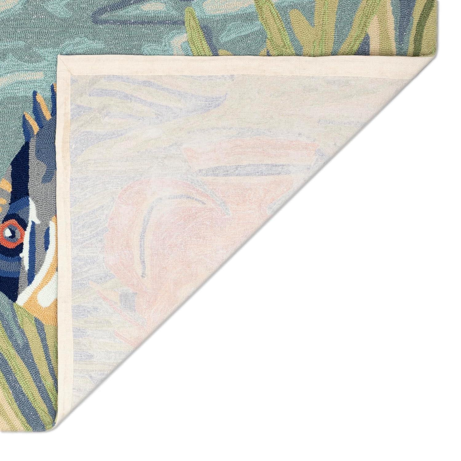Liora Manne Ravella Tropical Fish Indoor/Outdoor Rug Ocean 8'3" x 11'6"
