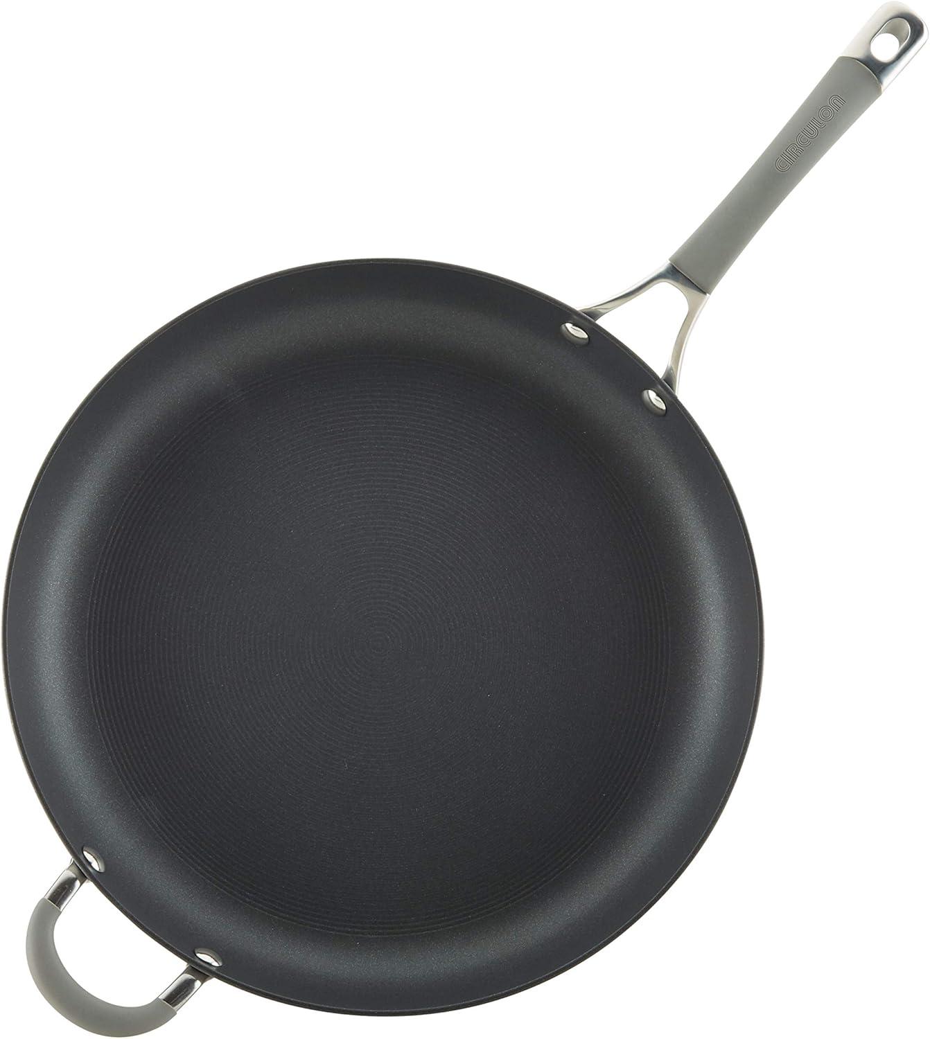 Circulon Elementum 14" Nonstick Frying Pan/Skillet with Helper Handle, Oyster Gray