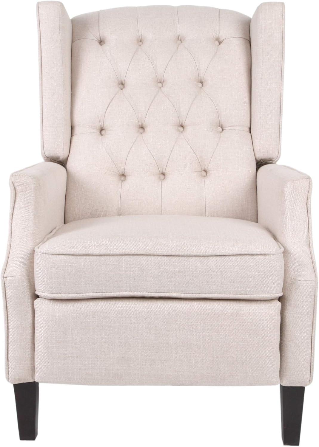 Keating Traditional Wingback Recliner: Pushback, Tufted, Plywood Frame - Christopher Knight Home