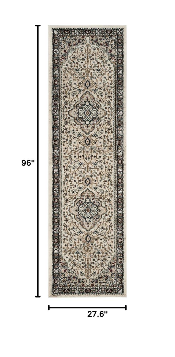 Lyndhurst LNH338 Power Loomed Runner Rug - Cream/Beige - 2'3"x8' - Safavieh.