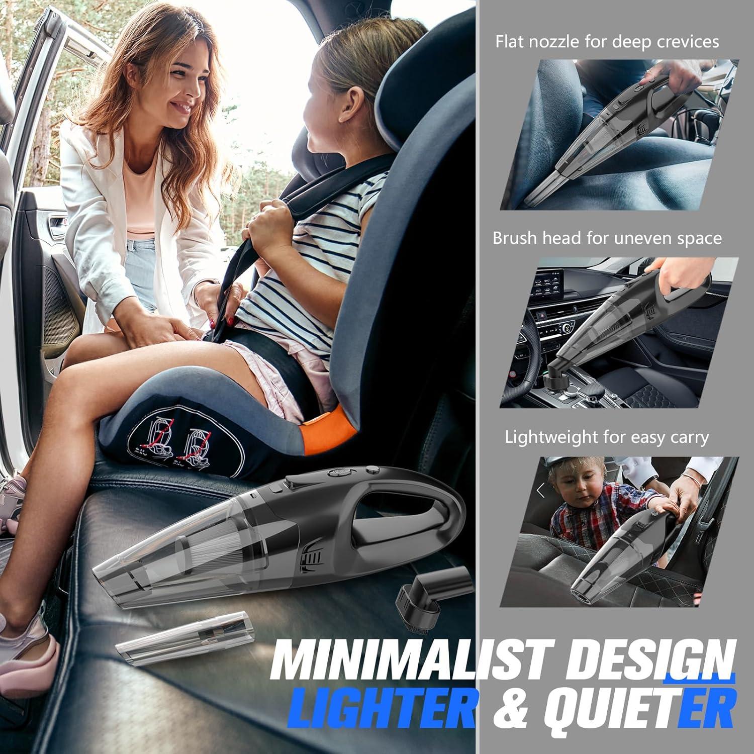 Handheld Vacuum Cordless Rechargeable, Dust Busters Cordless Rechargeable With LED, USB Charge, 1.65Lbs Hand Vacuum, Hand Vacuums For Car/Home/Pet