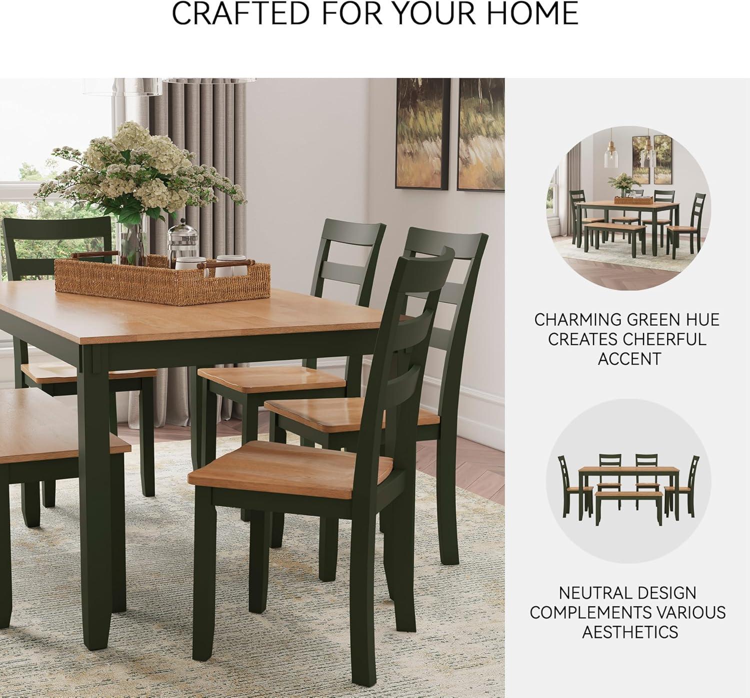 Lark Manor™ Malkin Dining Table With 4 Chairs And Bench, Set Of 6