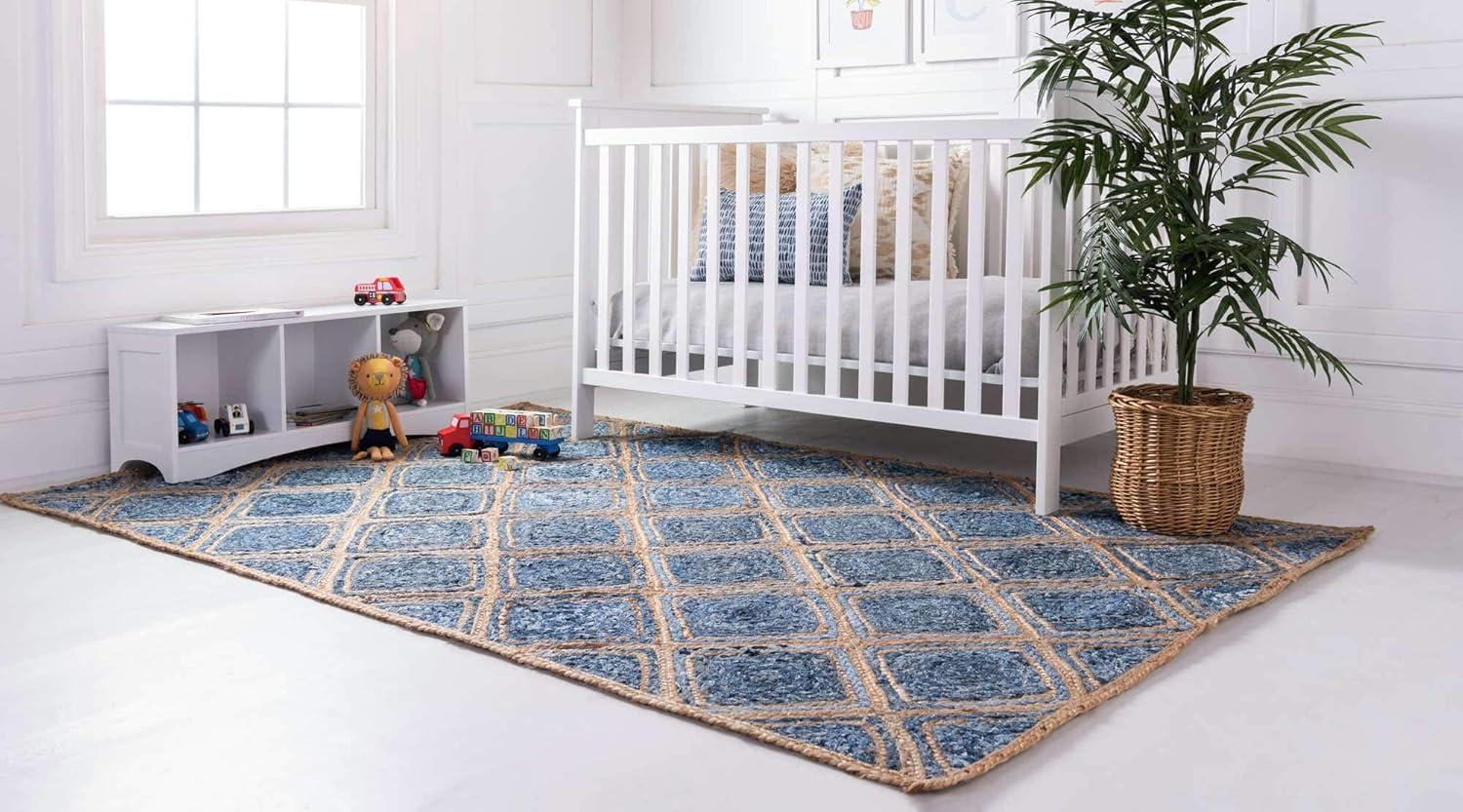 Unique Loom Braided Jute Bengal Geometric Indoor Braided Area Rug