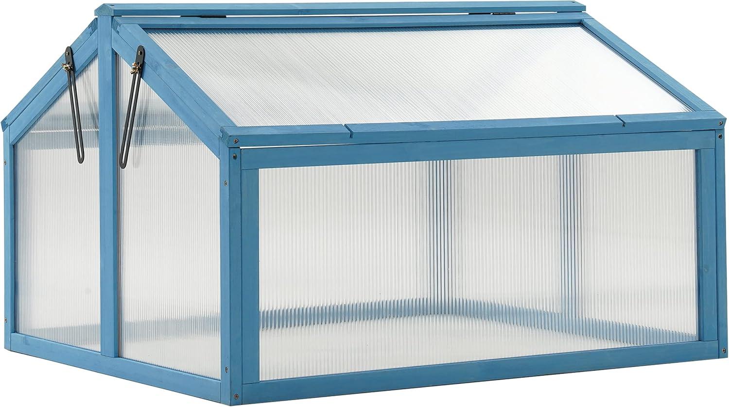 MCombo 35.4" W x 31.5" D Double Box Wooden Greenhouse Cold Frame