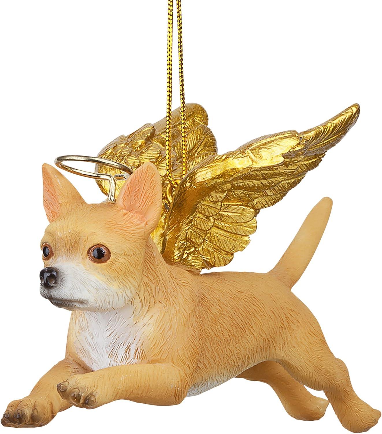 Design Toscano Honor the Pooch Chihuahua Holiday Dog Angel Ornament