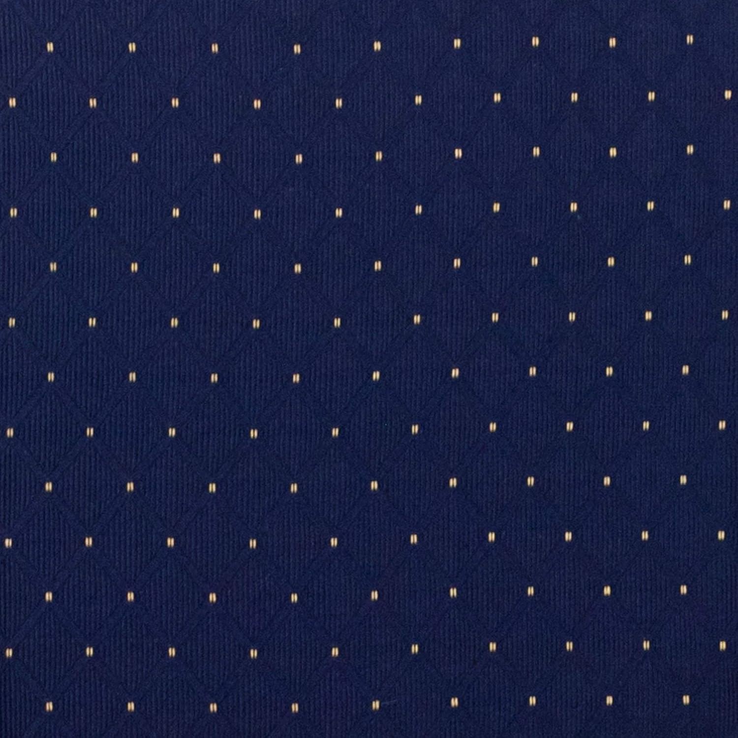 Flash Furniture HERCULES Series Crown Back Stacking Banquet Chair in Navy Blue Dot Patterned Fabric - Gold Vein Frame