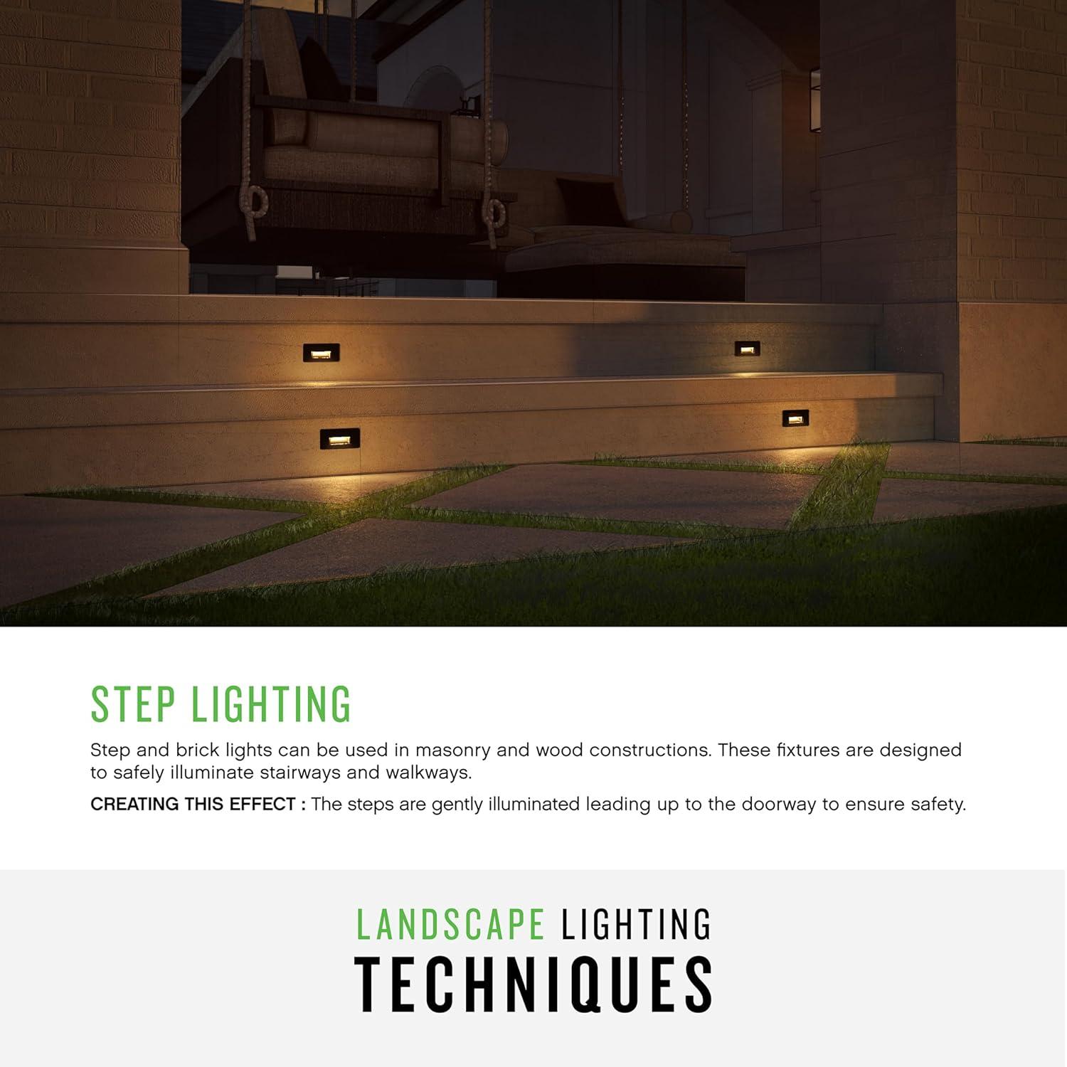 Hinkley Luna Satin Black Low Voltage Integrated LED Step Light