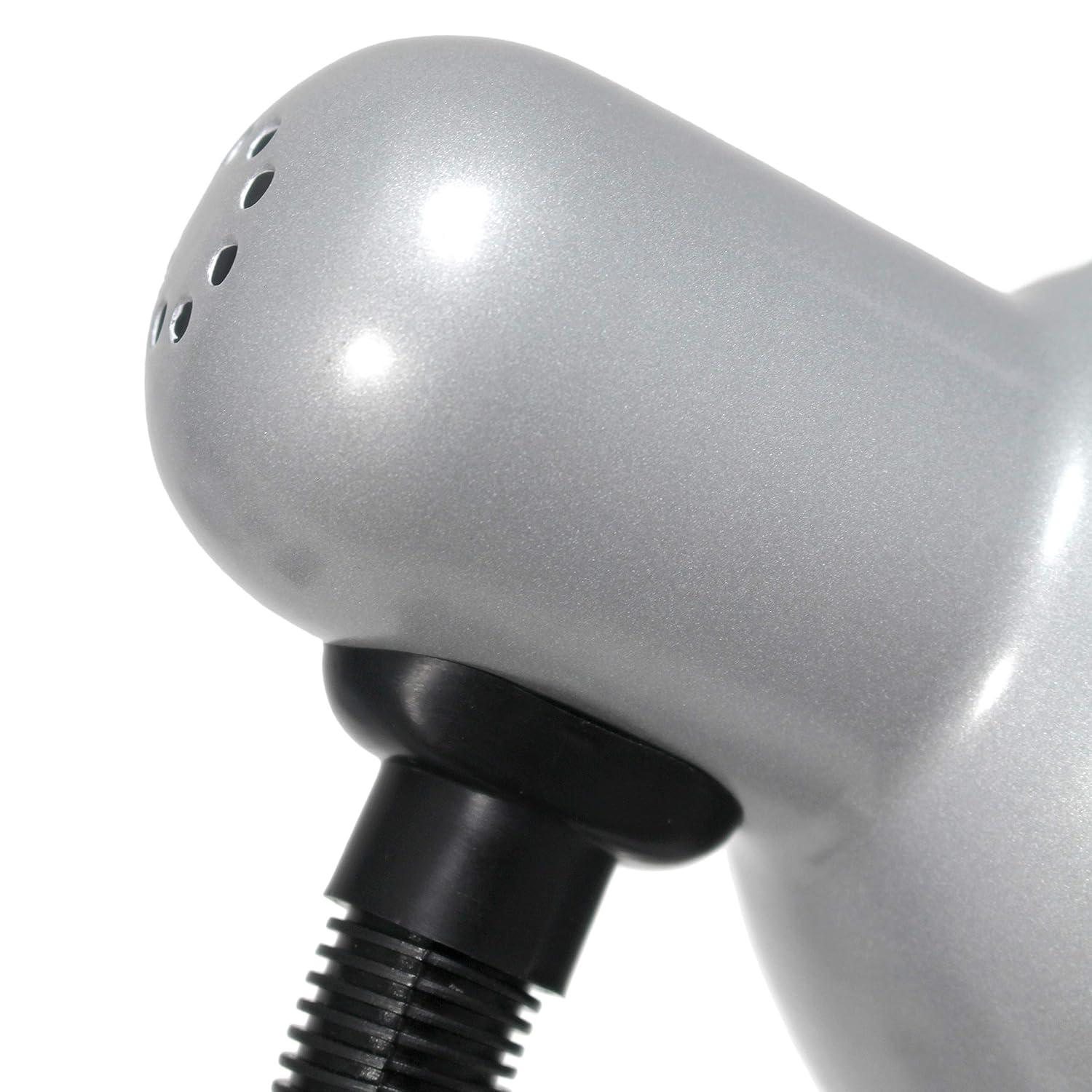 Basic Metal Desk Lamp with Flexible Hose Neck Silver - Simple Designs: ETL Listed, Adjustable, No Assembly Required