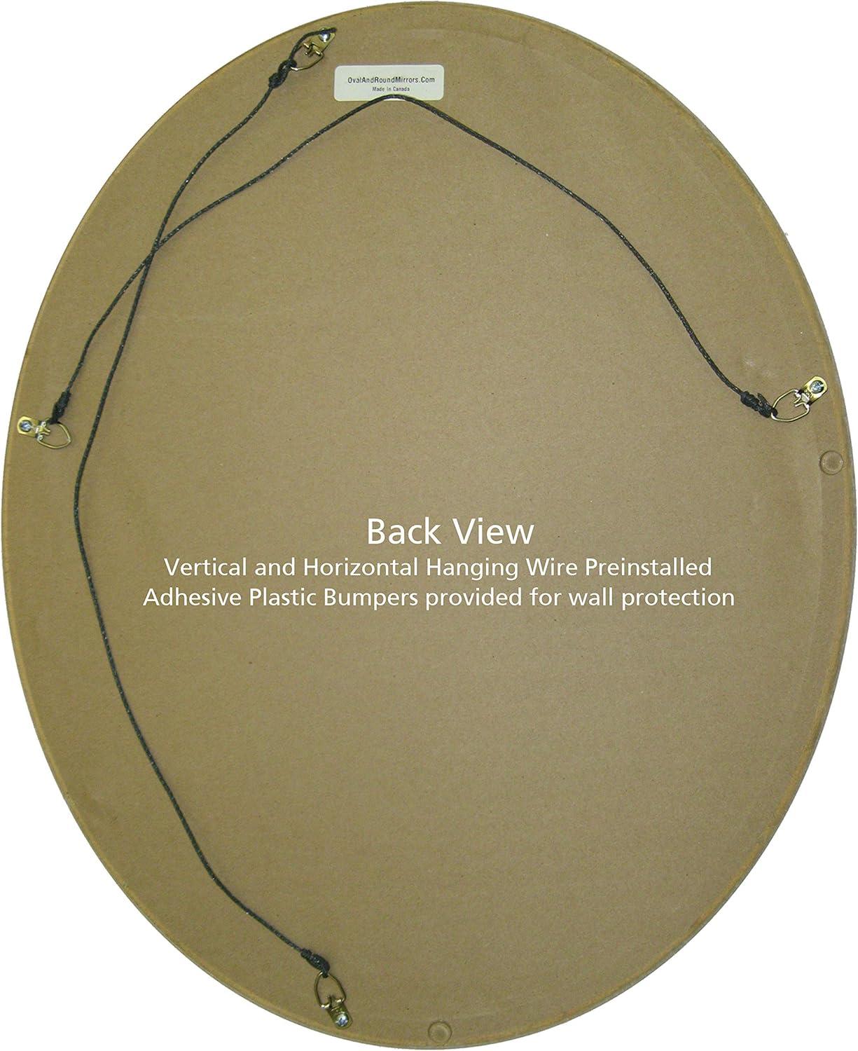 OVALCREST by The OVALCREST Mirror Store Florence Framed Oval Mirror in Rubbed Bronze - Antique Bronze 19x23