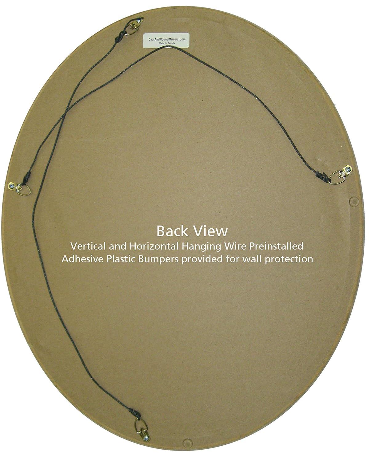OVALCREST by The OVALCREST Mirror Store Florence Framed Oval Mirror in Rubbed Bronze - Antique Bronze 19x23