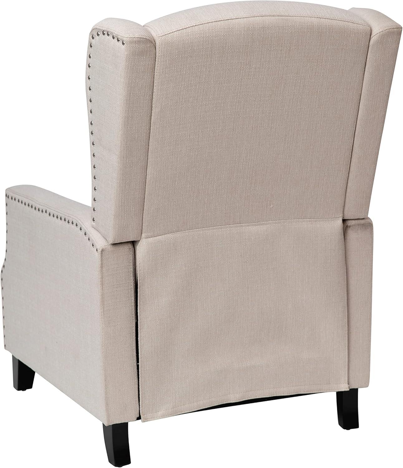 Fulton Push Back Wing Back Pocket Spring Recliner with Side Accent Nail Trim