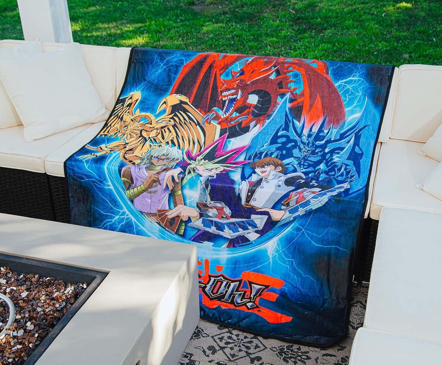 Surreal Entertainment Yu-Gi-Oh! Monster Spirits Fleece Throw Blanket | 45 x 60 Inches