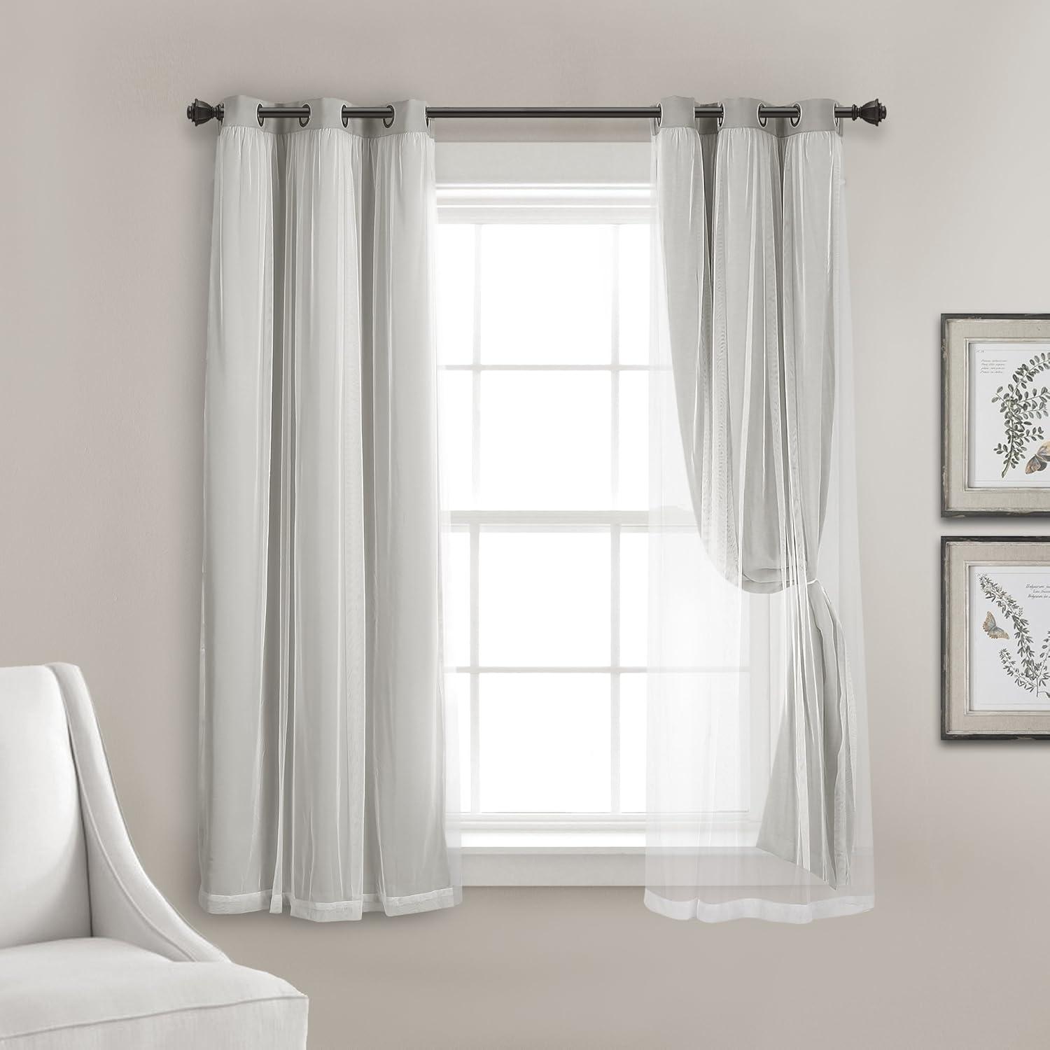 Lush Decor Polyester Blackout Curtain Pair (Set of 2)