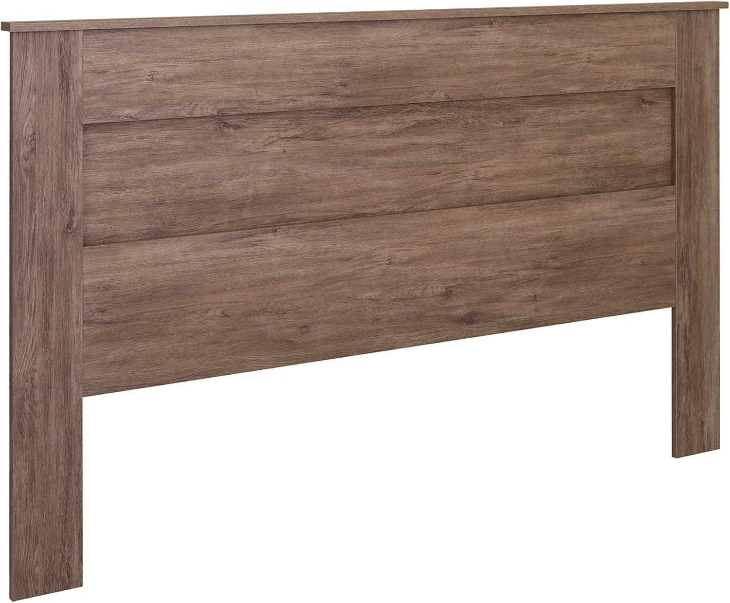 Drifted Gray King-Sized Sleek Wooden Headboard