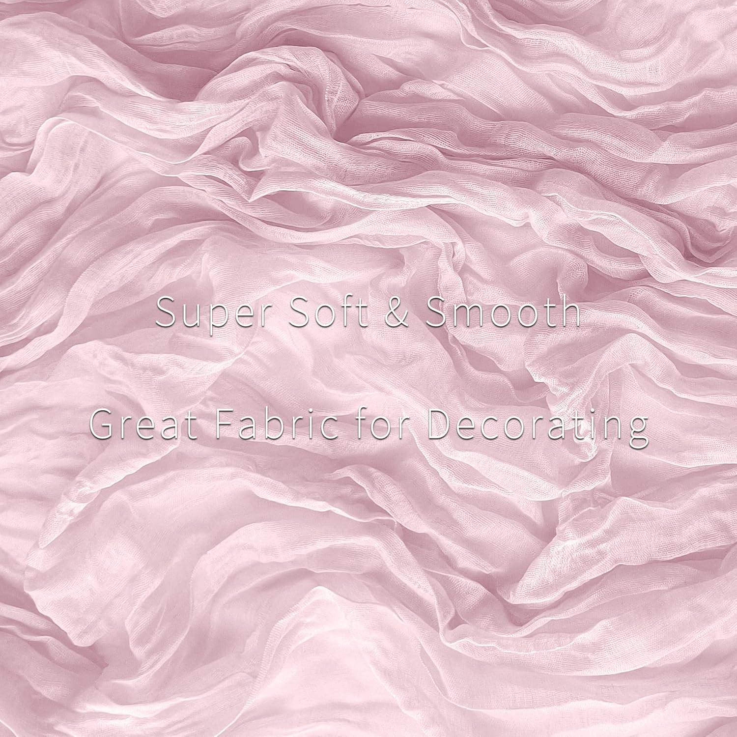 Mint Green Cheesecloth Table Runner 6 Pack 35" Boho Gauze Runner 120 inches Long Tablecloth Runner Rustic Sheer Fabric Bulk for Baby Shower Wedding Bridal Birthday Party Table Decorations