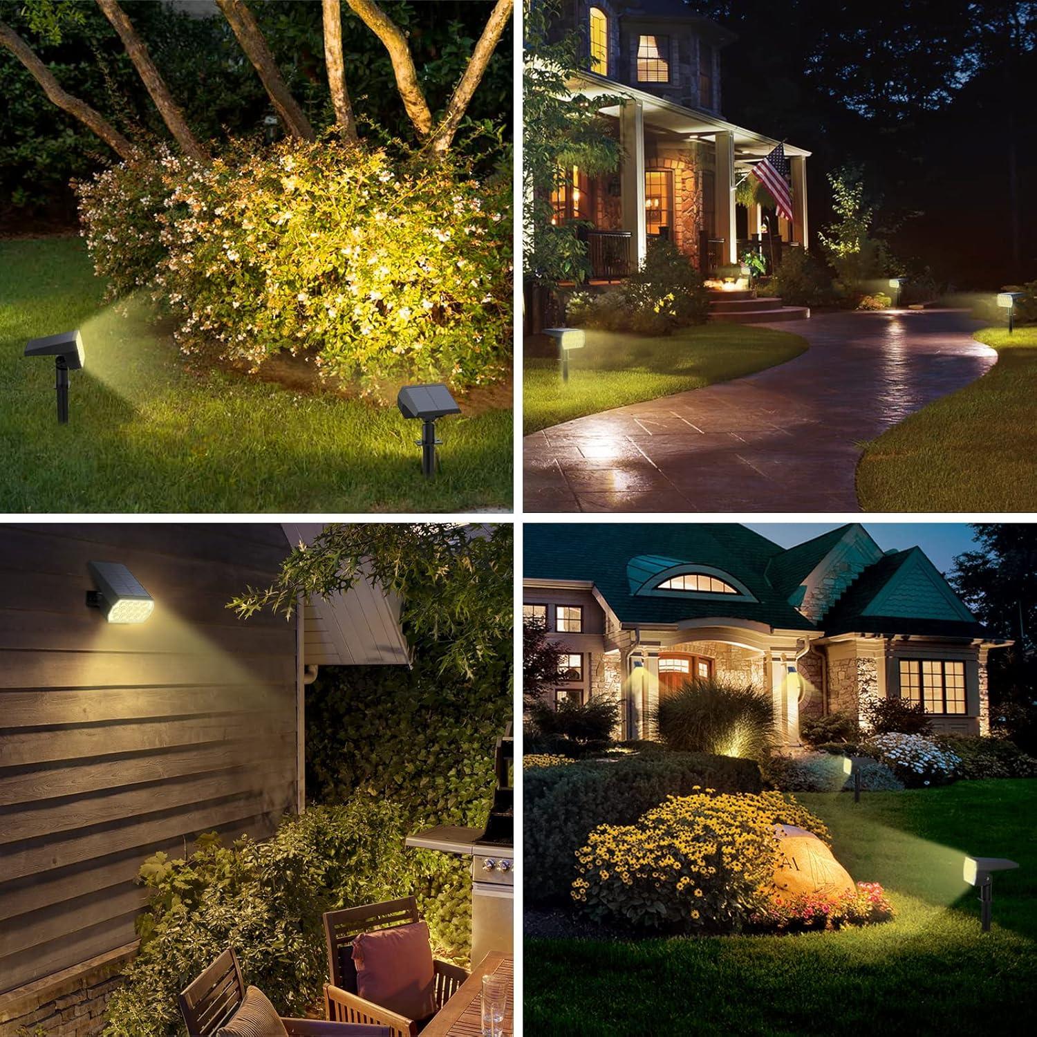 WELALO 10-Pack Warm White Solar LED Security Spotlights