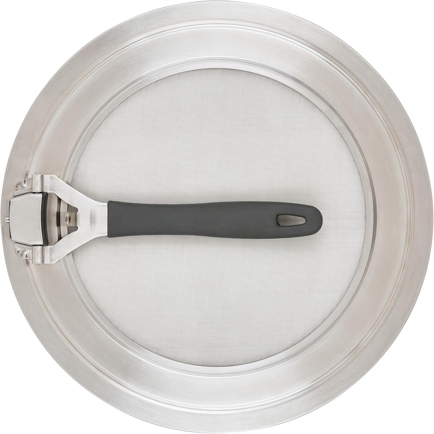 Circulon Circulon Universal Splatter Guard Mesh Grease Cover For Pots And Pans Protects Stove, Countertop, And Kitchen From Oil When Frying, 13 Inch, Stainless Steel